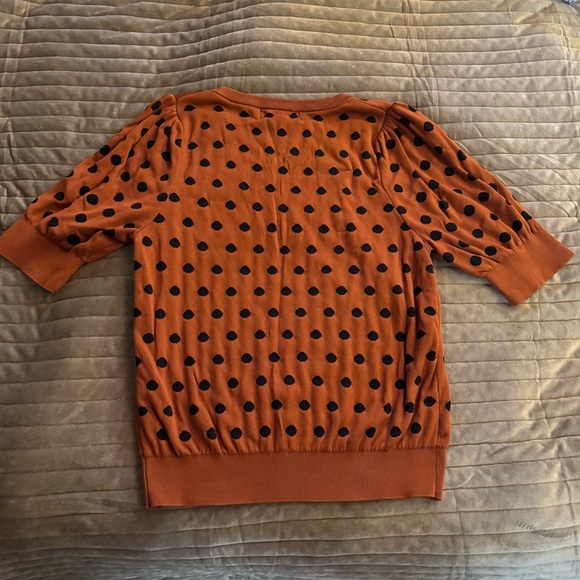 Philosophy Rust and Black Polka Dot Knit Sweater - Picture 6 of 6